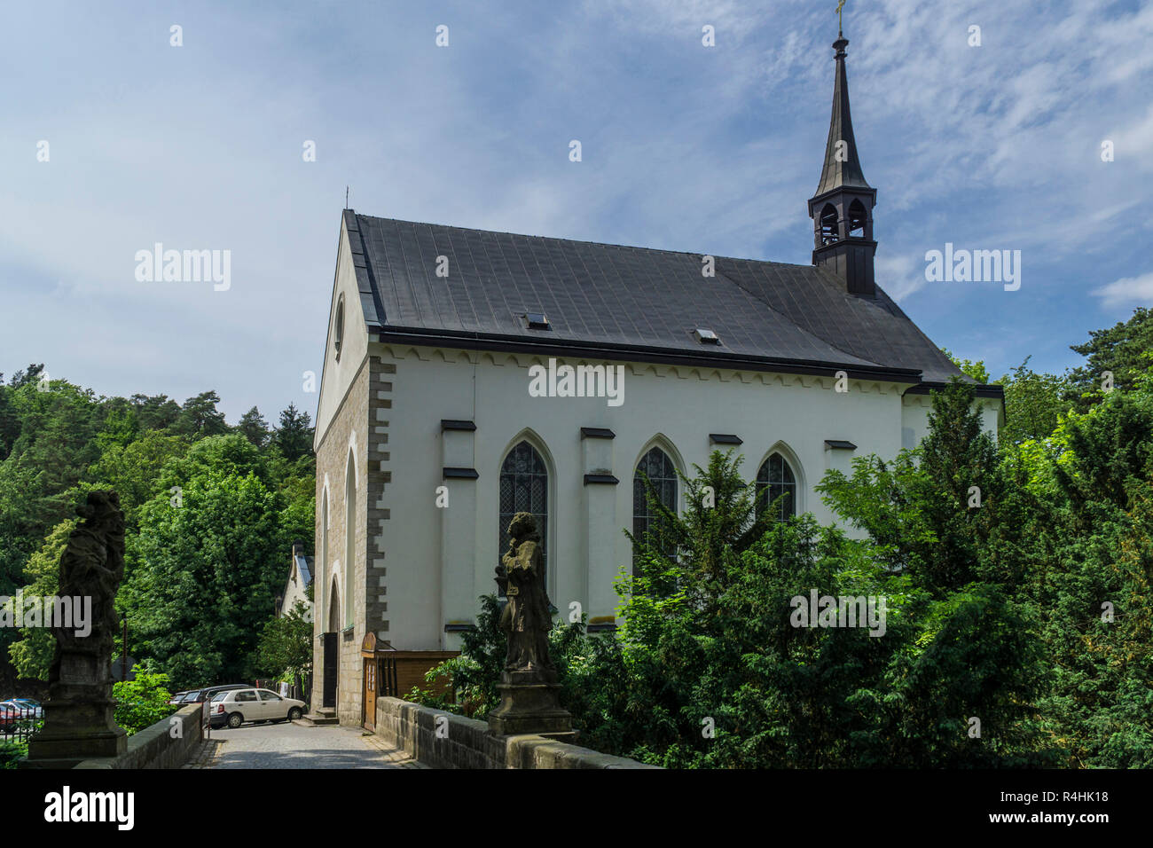 Hainaut, Église Saint-Joseph dans le château de Hrubá Skála, Kirche St Josef am Schloss Hrubá Skála Banque D'Images