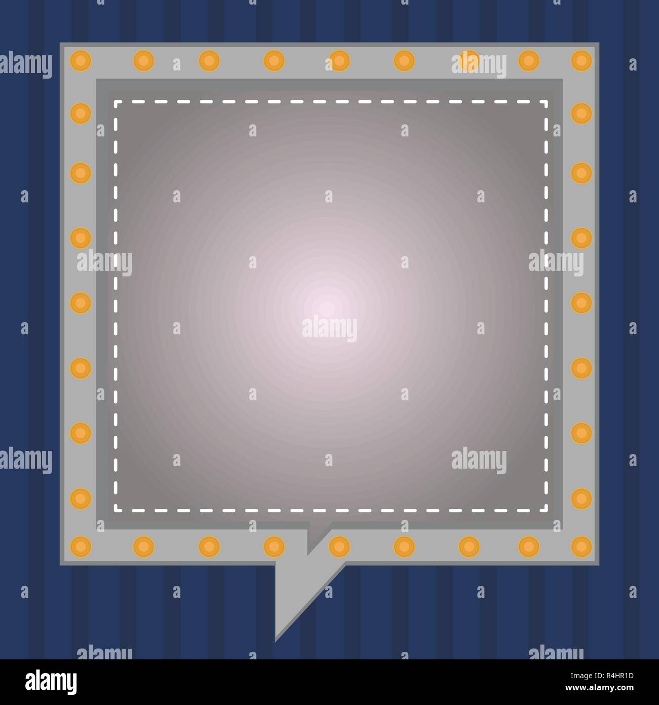 L'entreprise de conception graphique minimaliste isolée modèle vide modèle de mise en page pour la publicité . Des bulles carrés à l'intérieur d'une autre avec des lignes discontinues Ci Illustration de Vecteur