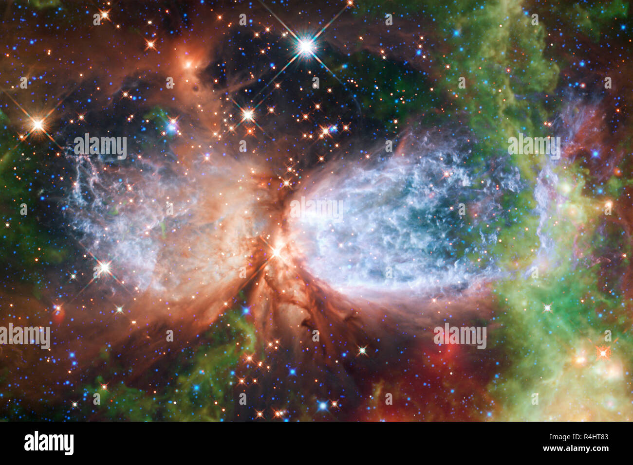 Scène de l'univers avec les étoiles et les galaxies dans l'espace ...