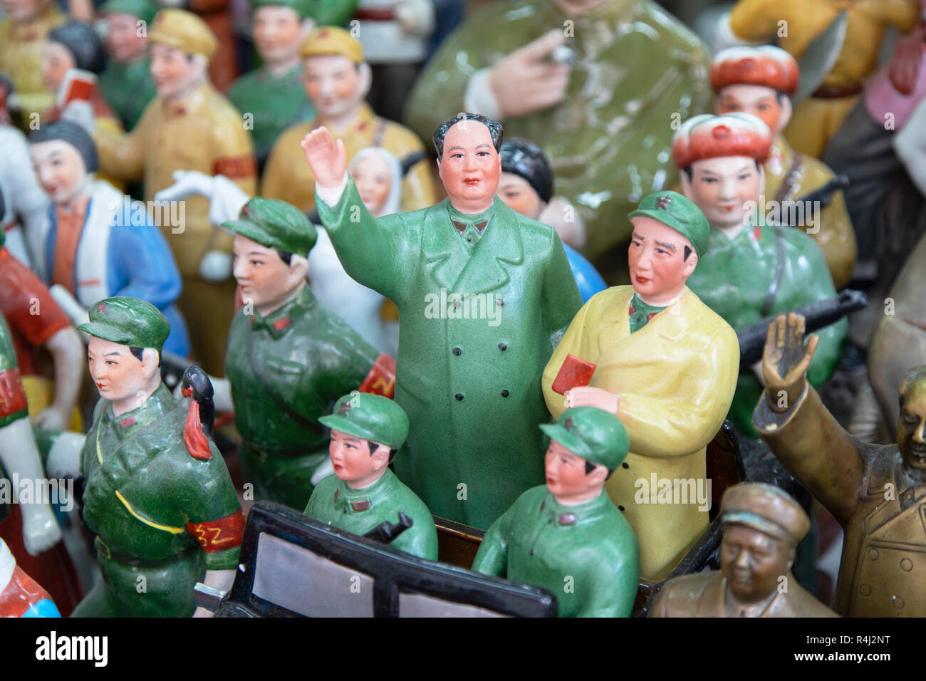 Le président Mao souvenir modèle à Cat Street anitques market, Sheung Wan, Hong Kong Island, Hong Kong, Chine Banque D'Images