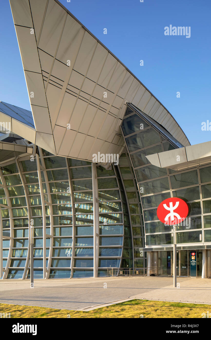 La grande vitesse ferroviaire West Kowloon Station, Kowloon, Hong Kong Banque D'Images La grande vitesse ferroviaire West Kowloon Station, Kowloon, Hong Kong Banque D'Images