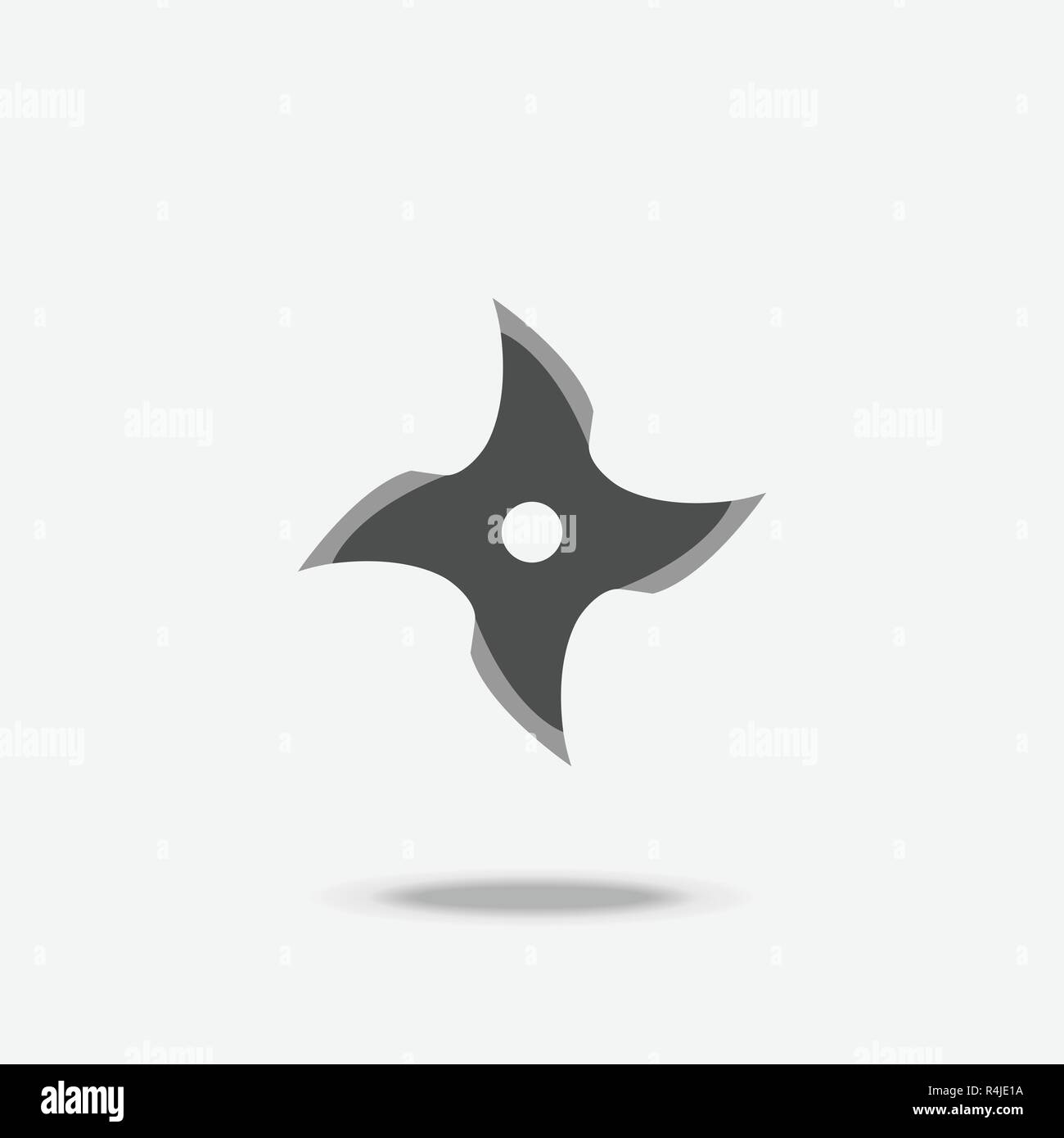 Arme Ninja Shuriken vecteur icône design plat Illustration de Vecteur
