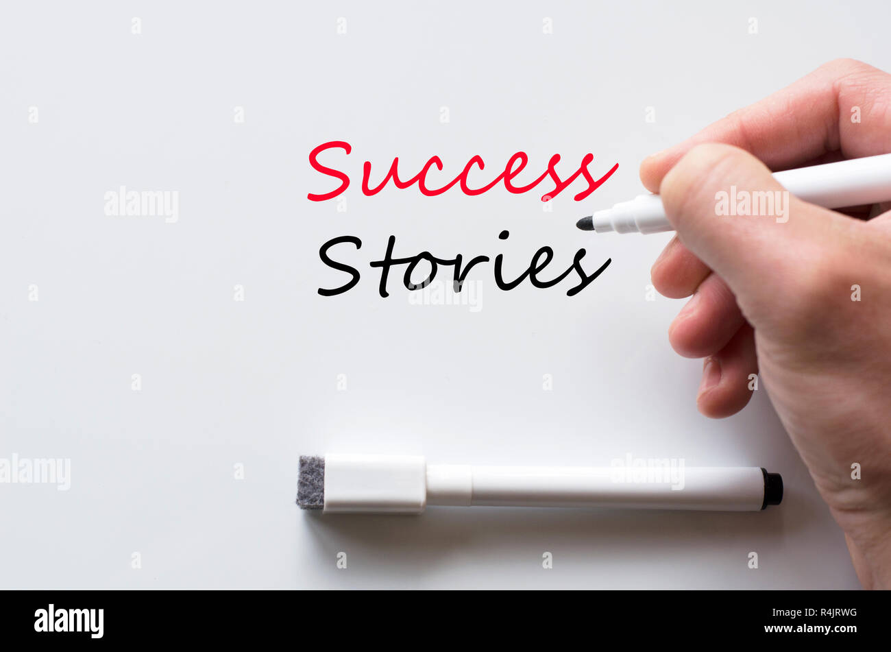 Success stories written on whiteboard Banque D'Images