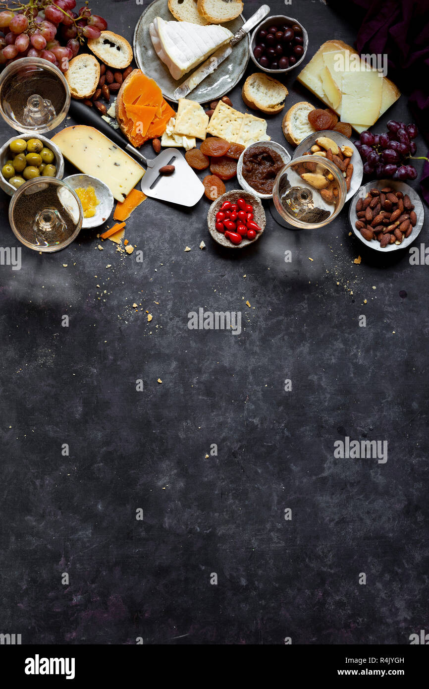 Des plats végétariens et sans gluten conseil d'antipasti. Banque D'Images