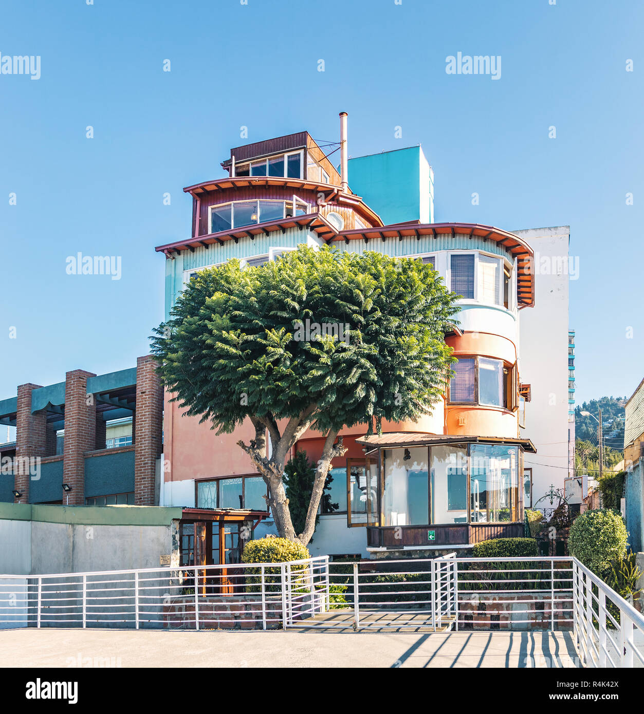 La Sebastiana, la maison du poète Pablo Neruda - Valparaiso, Chili Banque D'Images