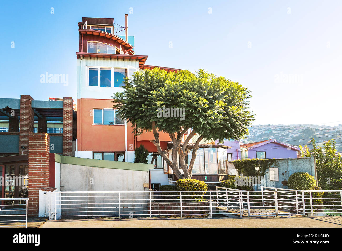 La Sebastiana, la maison du poète Pablo Neruda - Valparaiso, Chili Banque D'Images