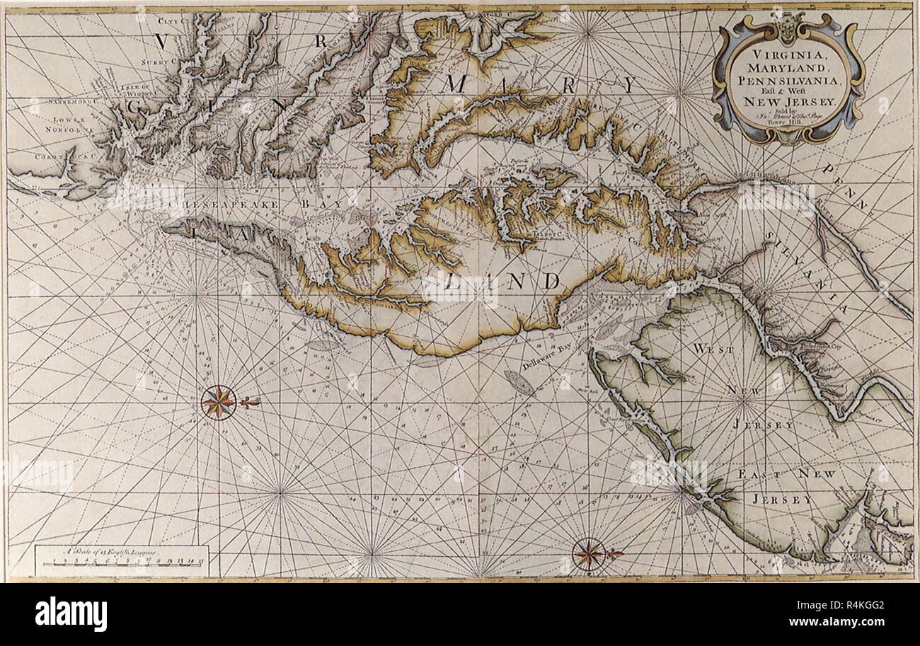 La côte atlantique, 1689 Mount William et Thomas Page. Banque D'Images