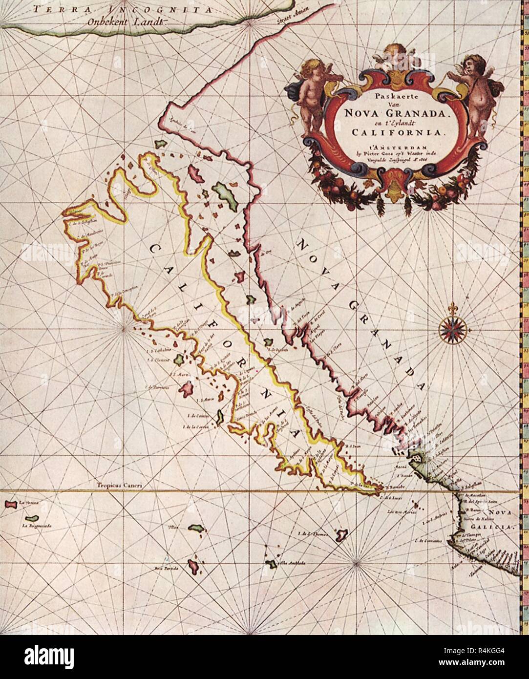 L'île de Californie 1666. Banque D'Images