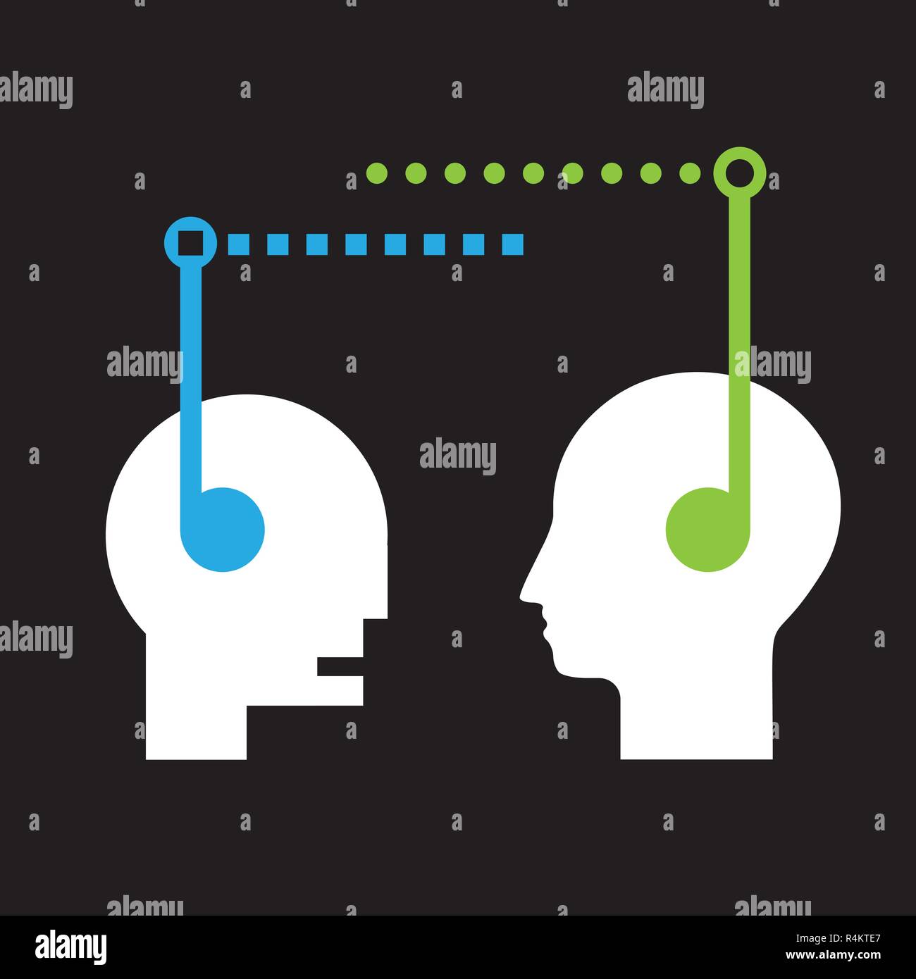Les droits de l'interaction avec le service client chatbot Illustration de Vecteur