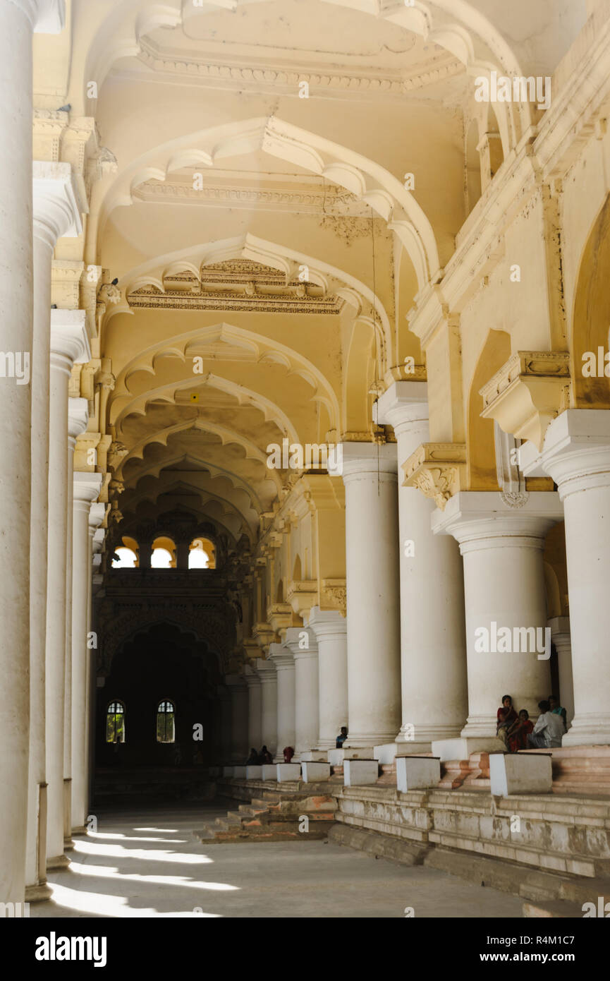 23 février 2018 Madurai, Inde. Palais Thirumalai Nayak architecture indienne Banque D'Images