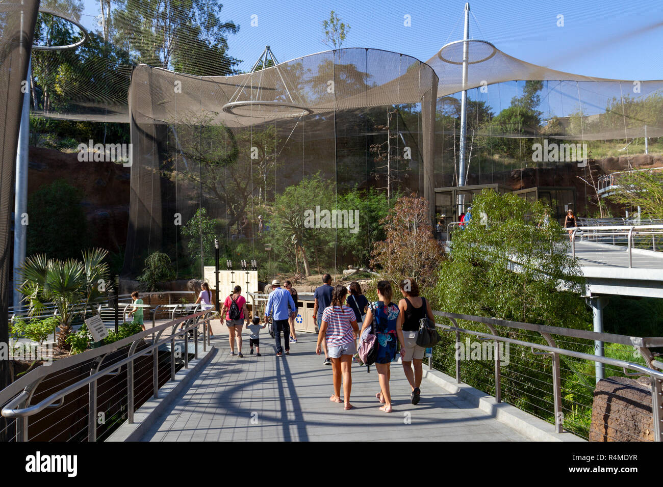Vue générale à l'intérieur du Zoo de San Diego, Balboa Park, California, United States. Banque D'Images