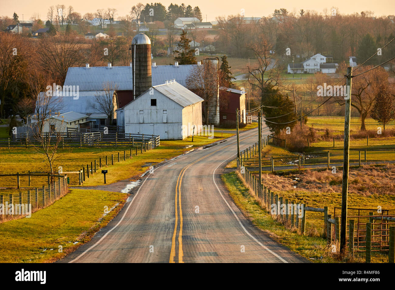 Pennsylvania Dutch Country, ferme près de New Holland, comté de Lancaster Banque D'Images