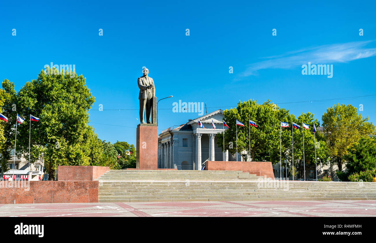 Monument de Vladimir Lénine à Simferopol, Crimée Banque D'Images