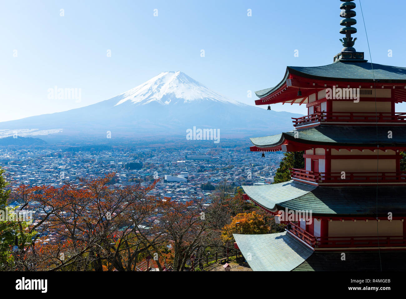 Le Mont Fuji et Chureito Pagoda Banque D'Images