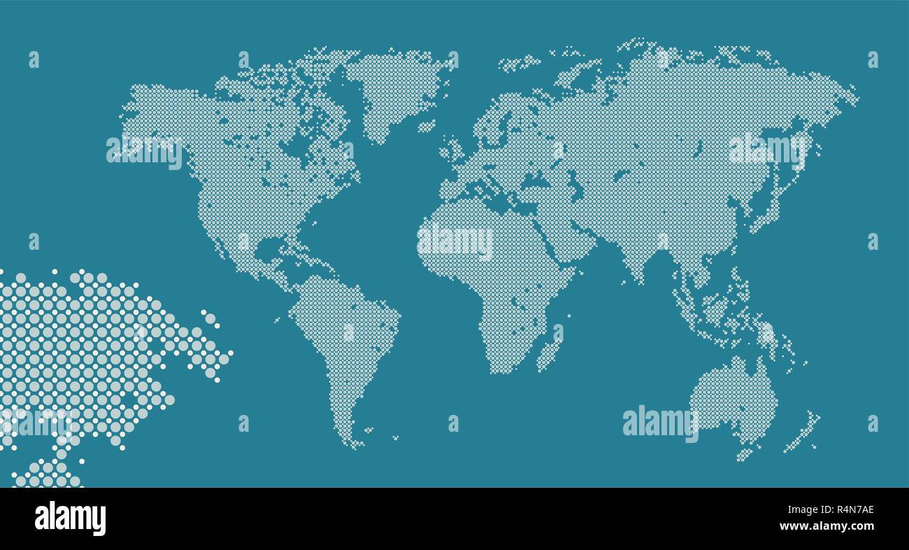 Carte du monde en pointillés, résumé. Billet, concept d'entreprise. Vector illustration Illustration de Vecteur