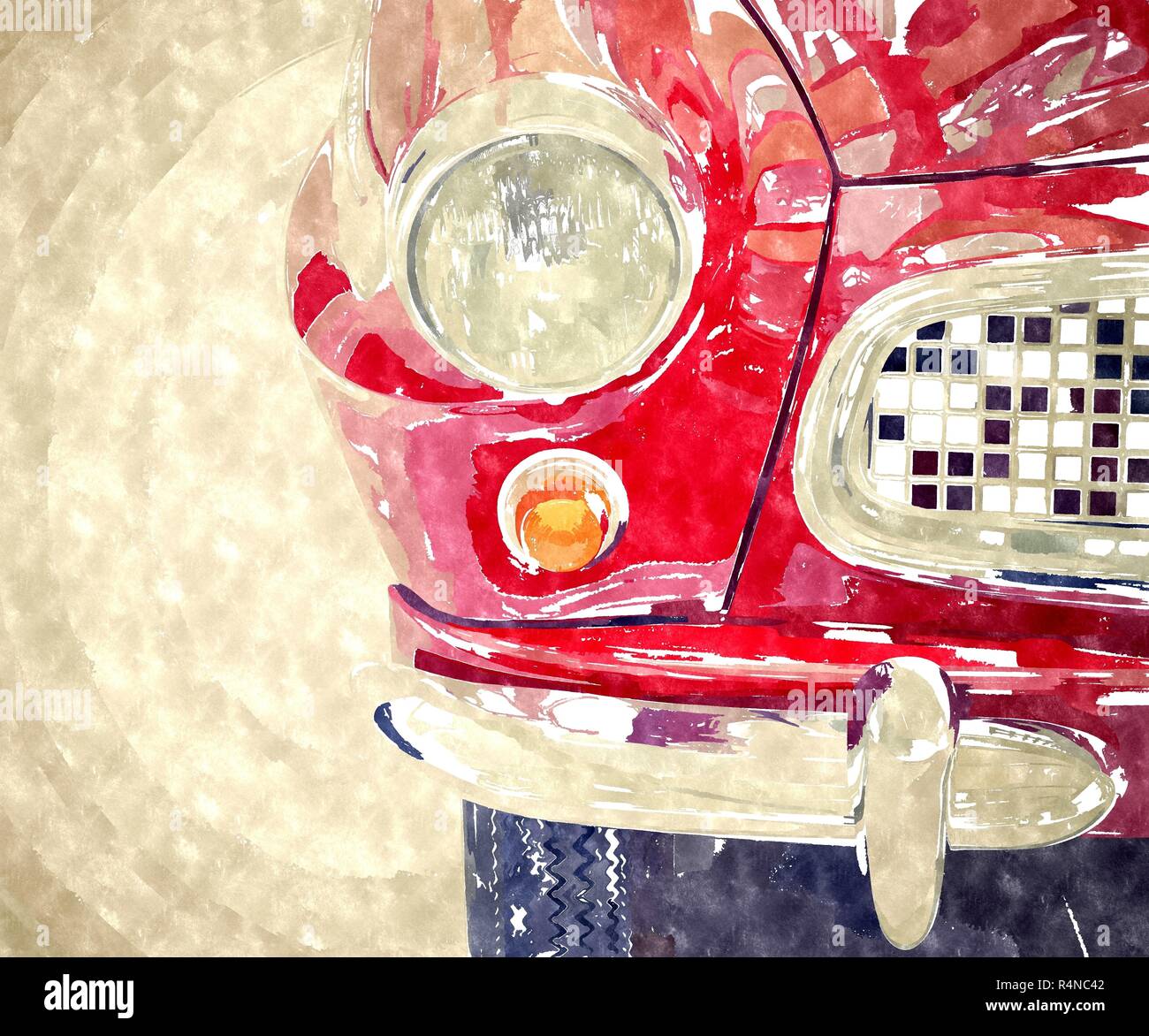 Peinture de voiture Vintage Banque D'Images