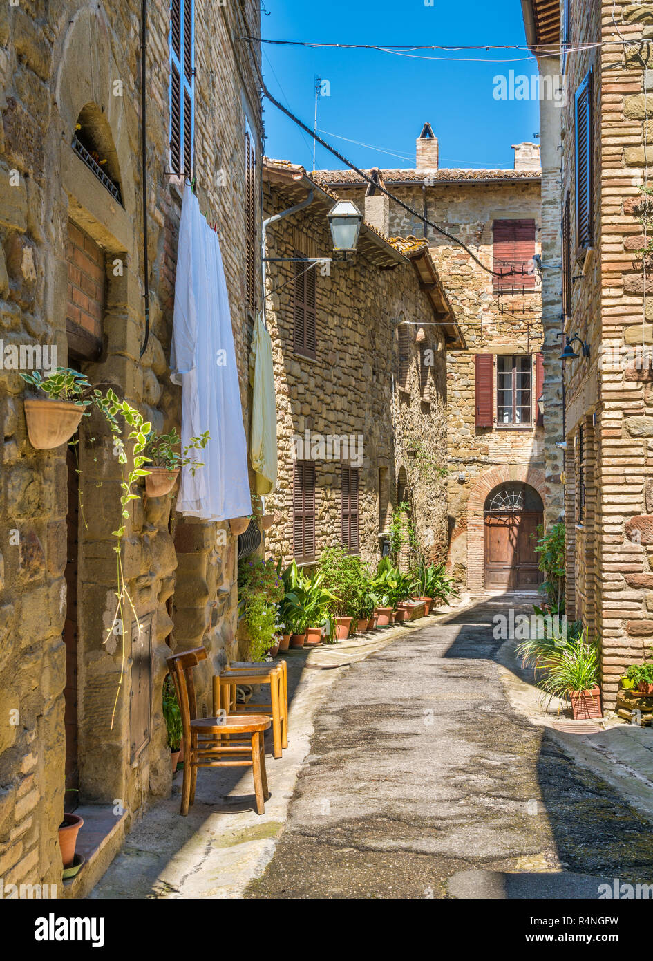 Bettona, village pittoresque dans la province de Pérouse. L'Ombrie, en Italie centrale. Banque D'Images