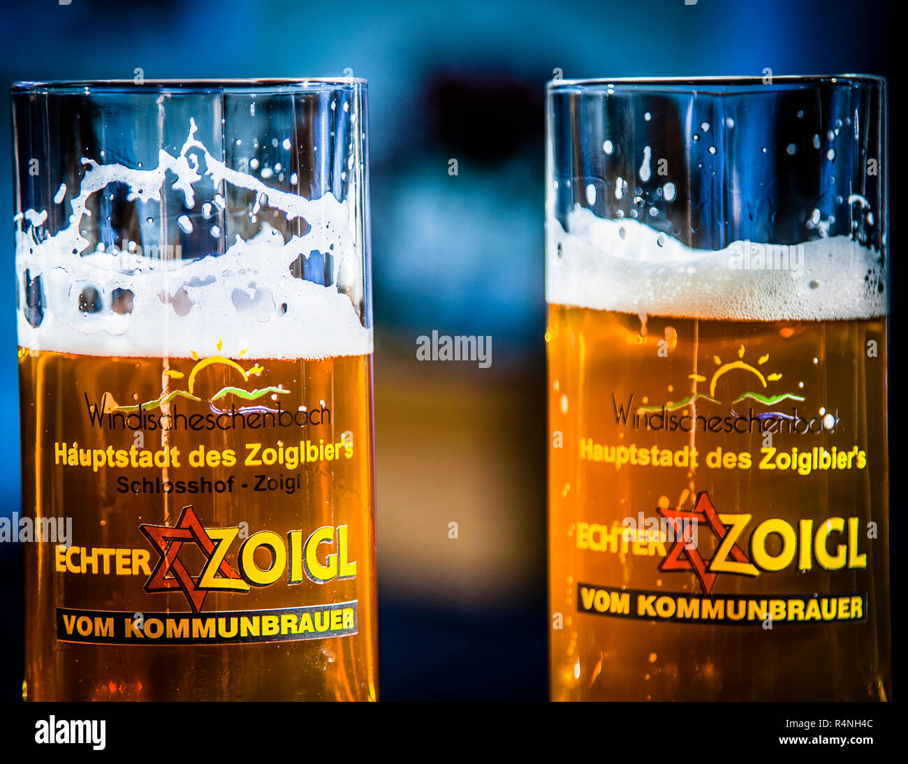 Star Beer - Real Zoigl du brasseur communautaire. Zoigl est un type de bière brassée dans l'Oberpfalz, dans le nord-est de la Bavière, en Allemagne Banque D'Images