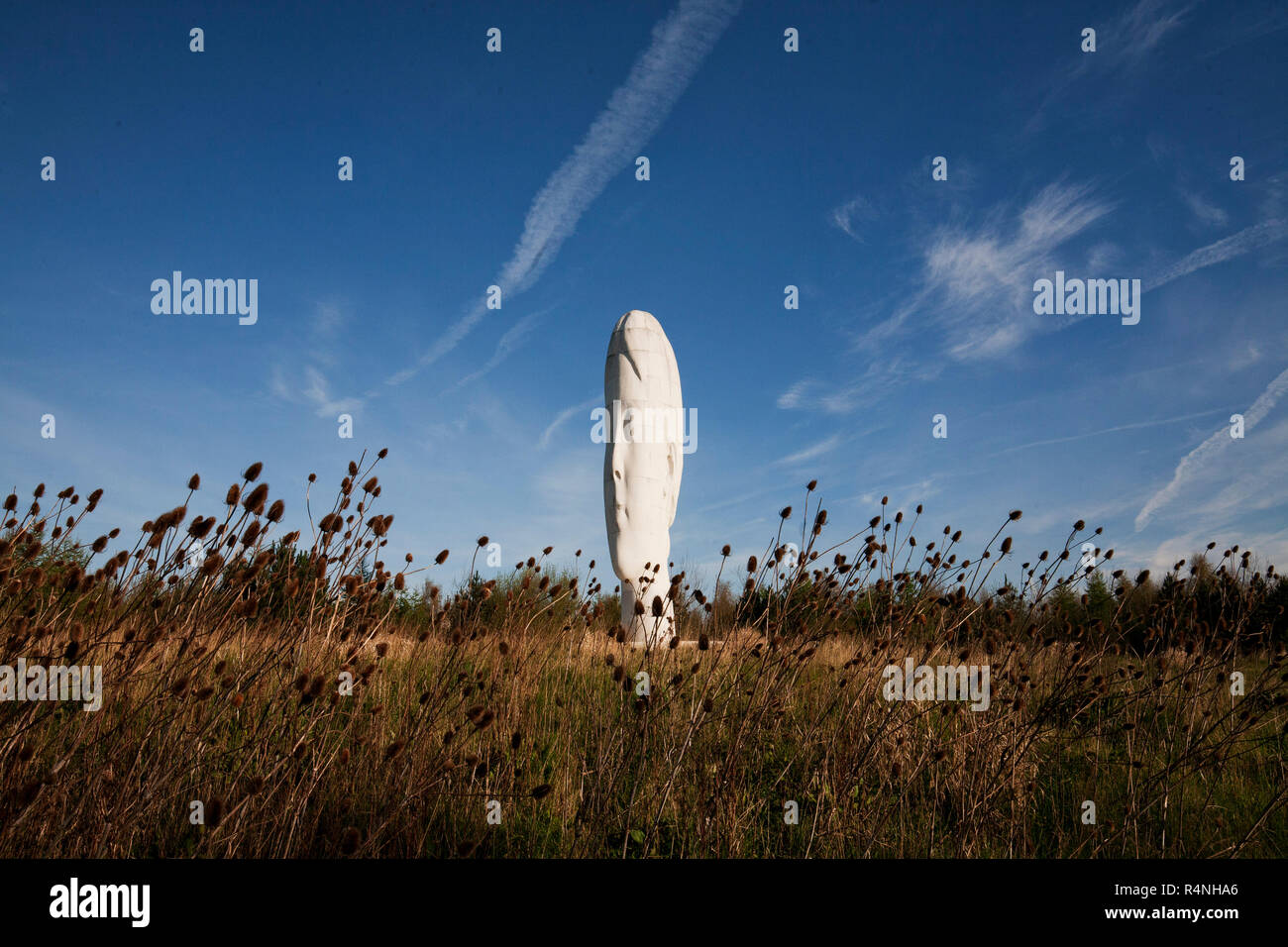 'Le Rêve' sculpture, St Helens, Royaume-Uni Ouvert en 2009, le gagnant de canal 4's Big Art Project, un 20 mètres de haut 'girl' fait de marbre par Jaume Plensa. Banque D'Images