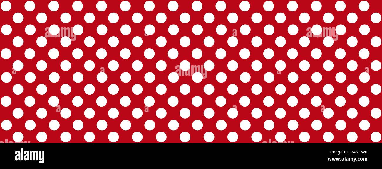 Large dotted background rouge blanc Banque D'Images