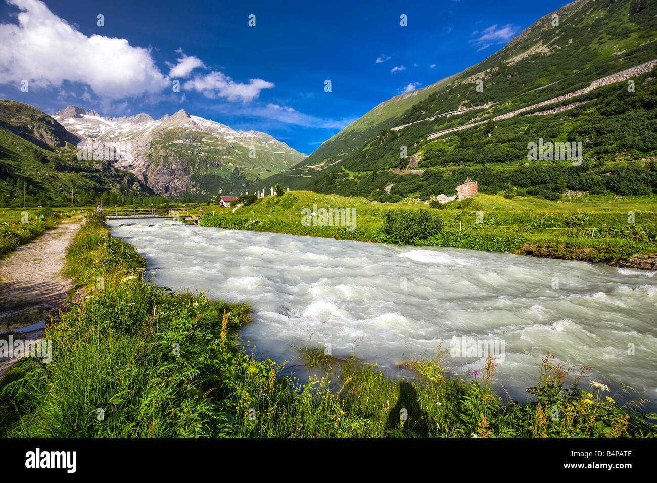 Rhone River près de Furka et Grimsel, Suisse Banque D'Images