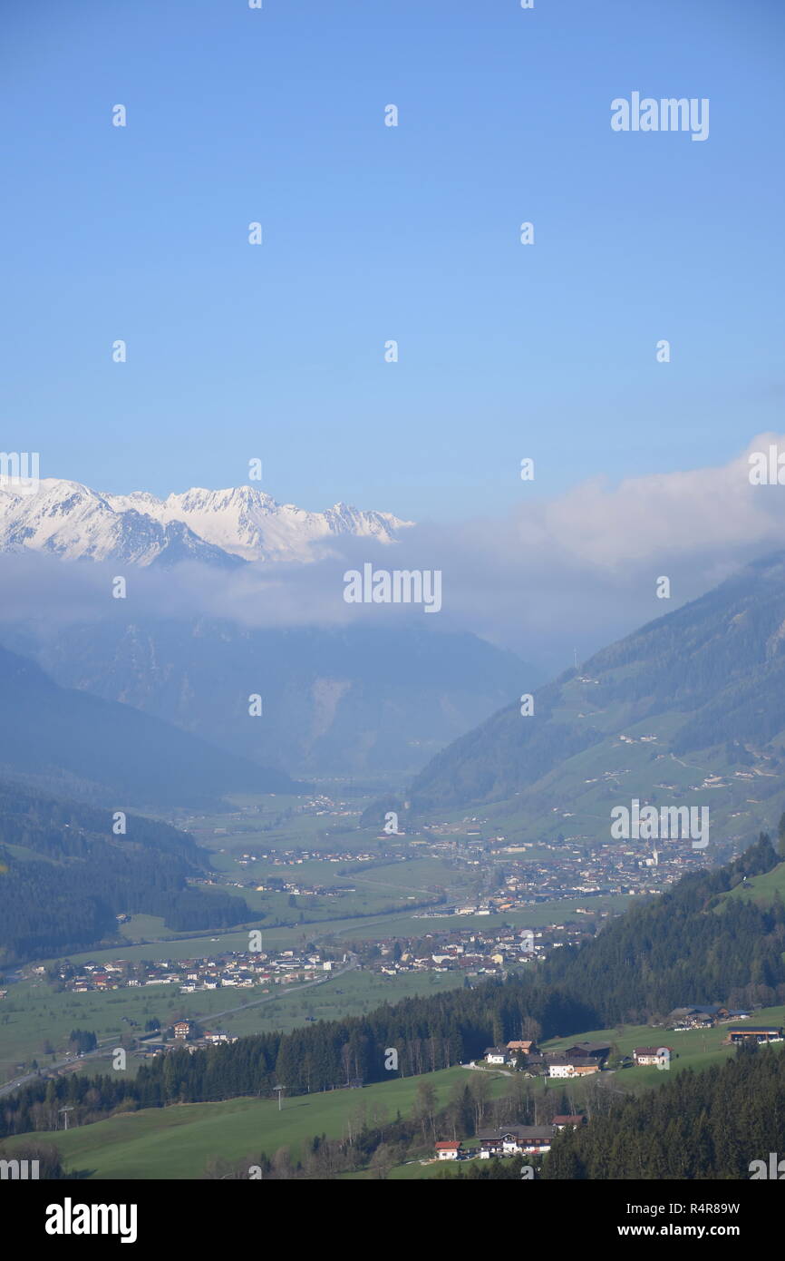 Salzachtal,montagne,salzach,crête principale des Alpes, venedigergruppe,parc national Hohe Tauern,printemps, Banque D'Images