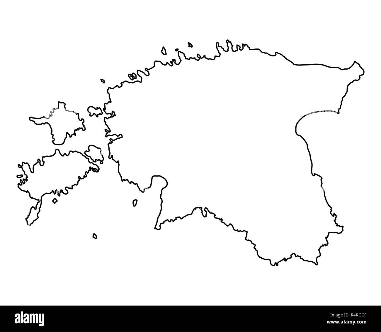 carte de l’Estonie Banque D'Images