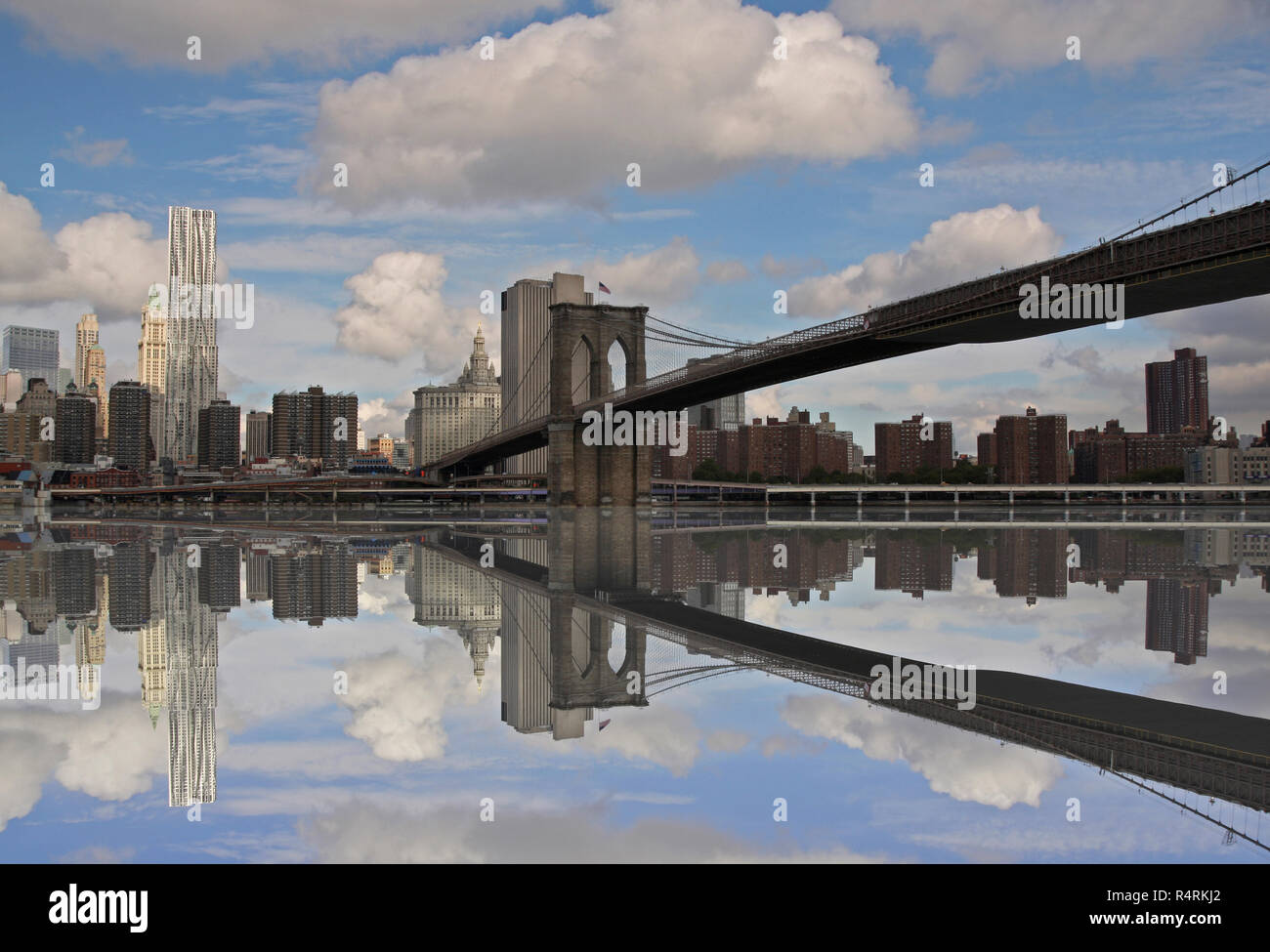 Au pont de Brooklyn Banque D'Images