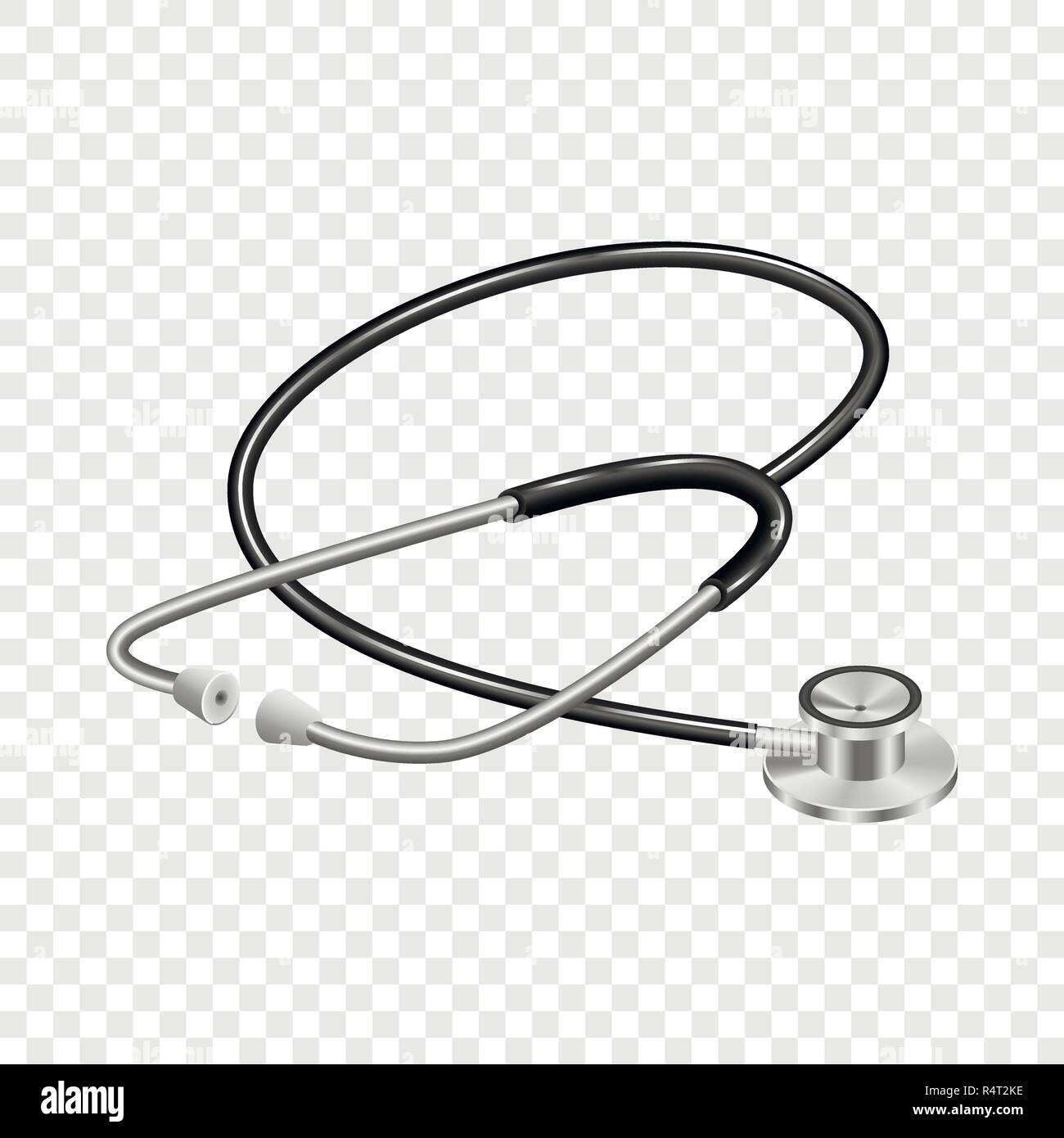 Stéthoscope médical immersive. Illustration réaliste de stéthoscope