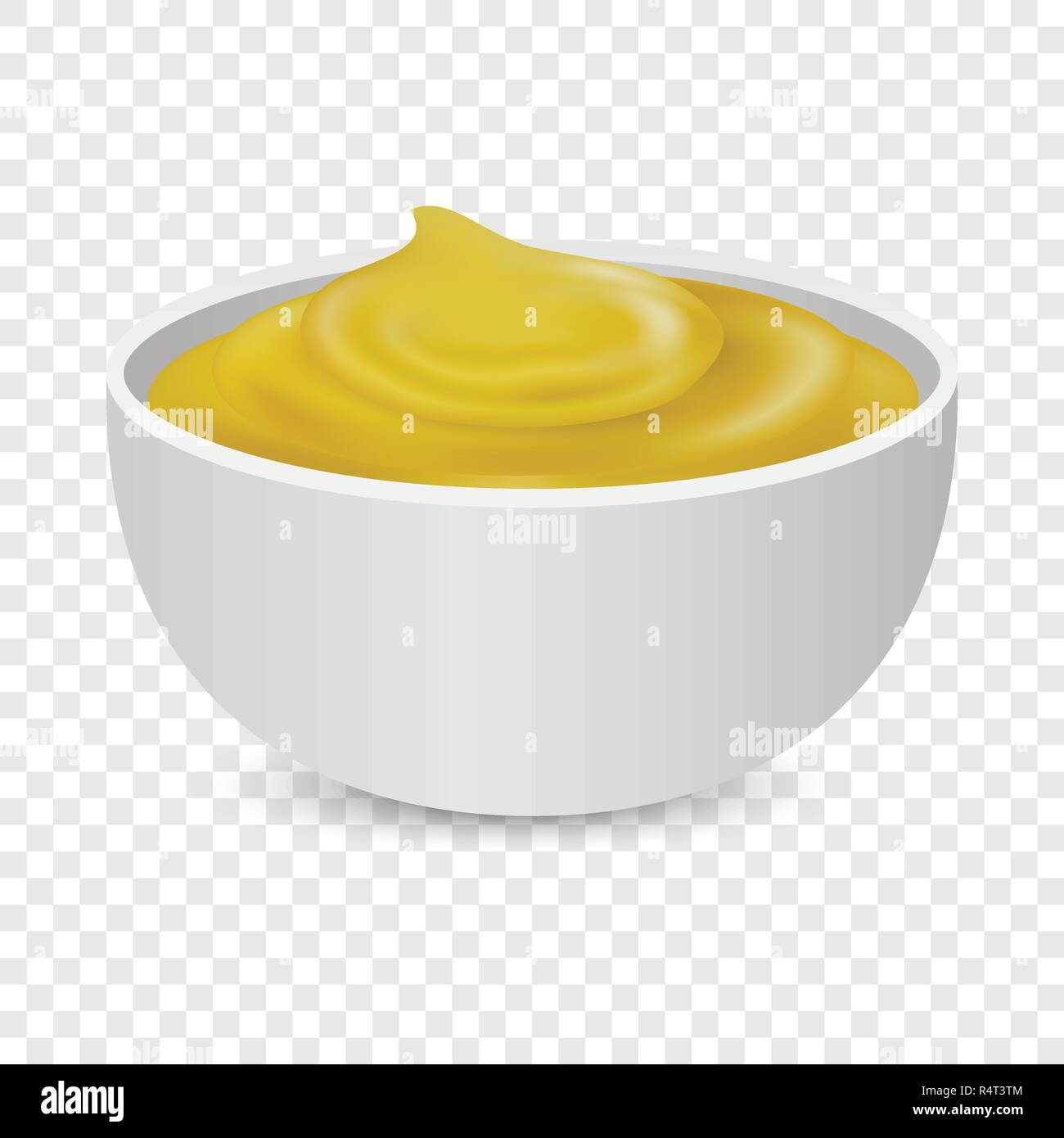 Bouteille de sauce moutarde icons set. Illustration réaliste de graines ...