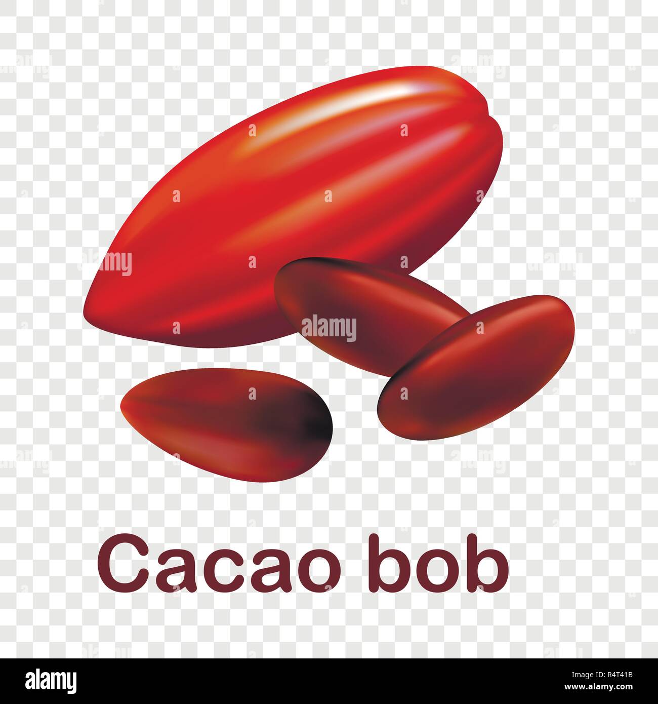 Icône bob cacao. Illustration réaliste de cacao pour l'icône vecteur bob sur fond transparent Illustration de Vecteur