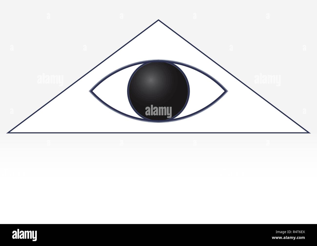 Le symbole maçonnique de l'œil dans le triangle. L'oeil de Dieu Illustration de Vecteur