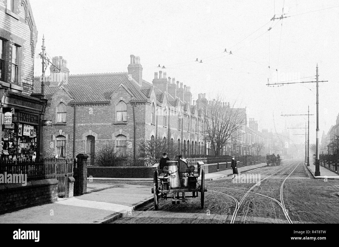 Highfield Road, Wheatley, Doncaster début des années 1900 Banque D'Images