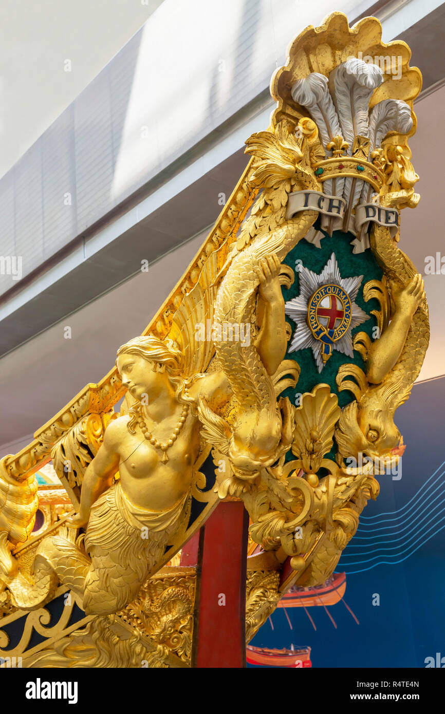 Prince Frederick's Barge, conçu par William Kent pour Frederick, Prince de Galles, 1732, Banque D'Images