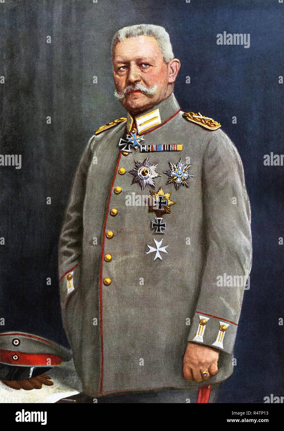 PAUL von Hindenburg (1847-1934) en tant que chef de l'état-major allemand vers 1917 Banque D'Images