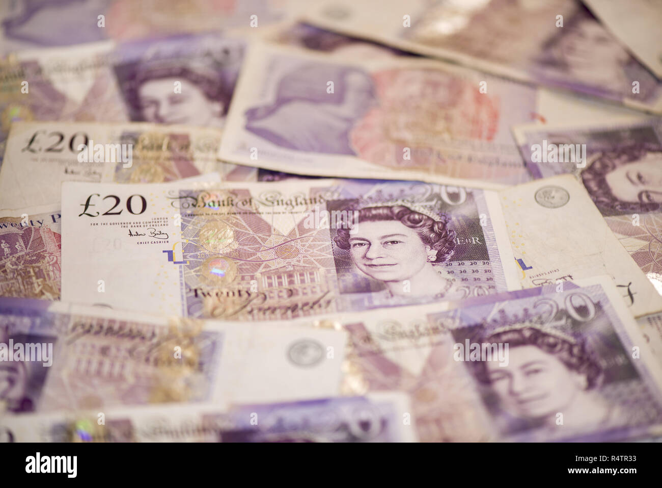 20 livre sterling notes, image de fond, Angleterre Banque D'Images
