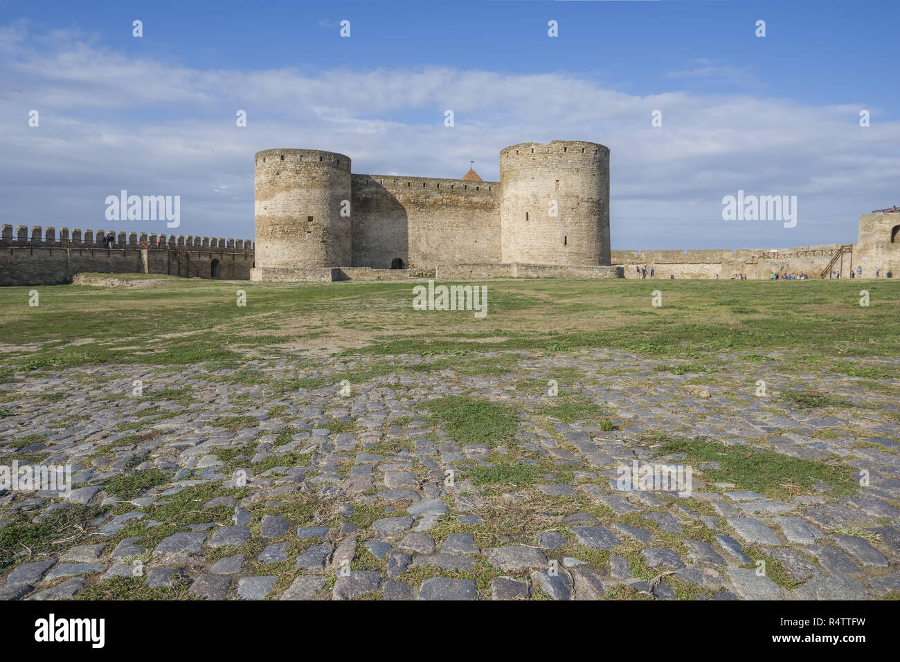 Mur de défense et la tour de la forteresse de l'Akkerman ou White Rock fortress, Belgorod-Dnestrovskiy, Odessa, Ukraine Banque D'Images