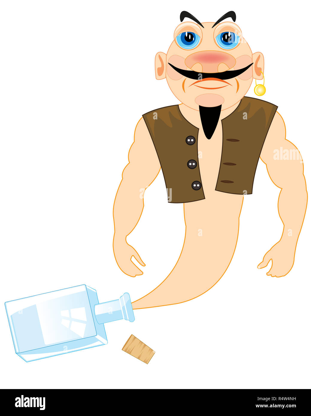 Genie de la bouteille Banque D'Images