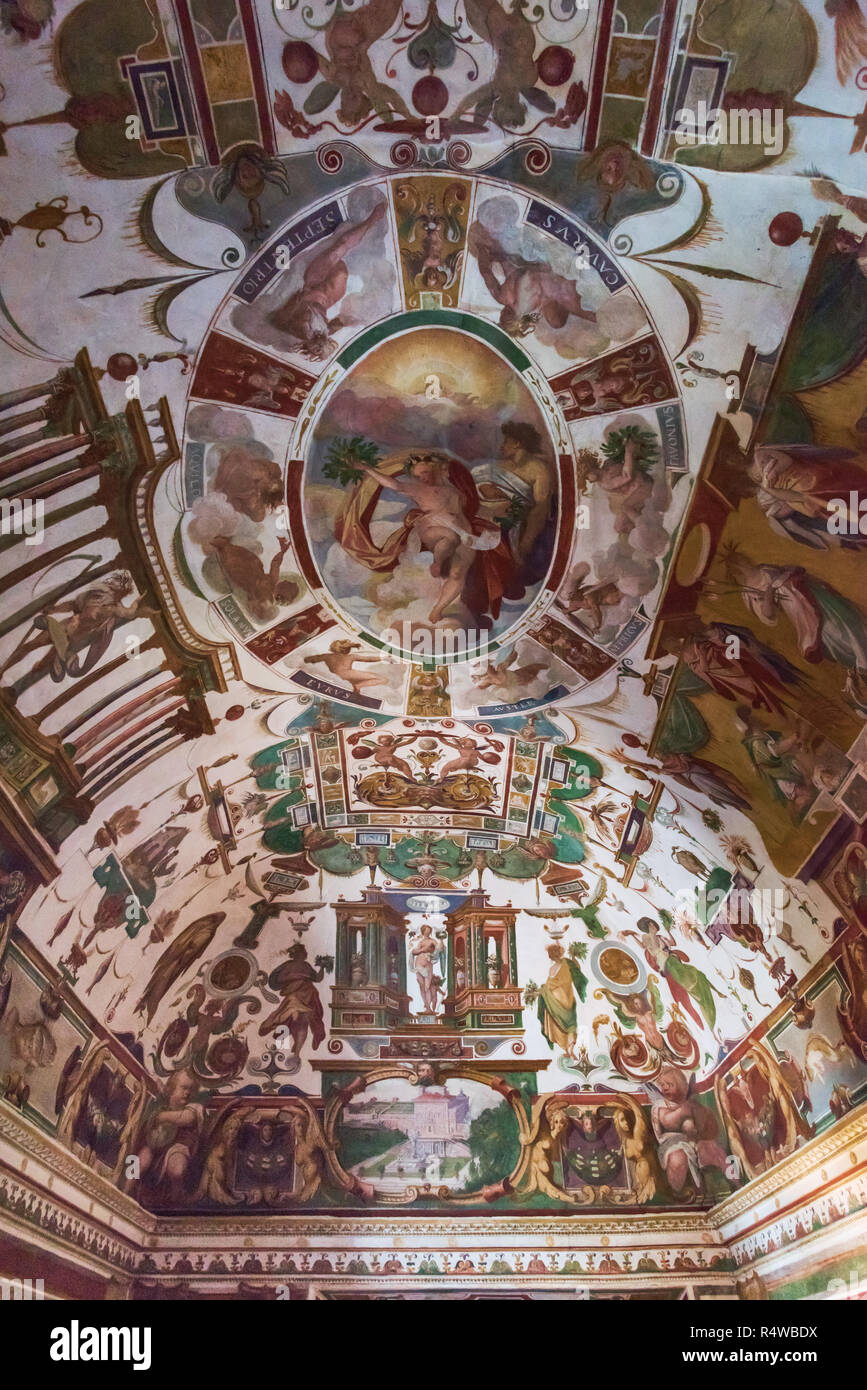 Fresque de Jacopo Zucchi, Villa Medici, Rome, Italie Banque D'Images