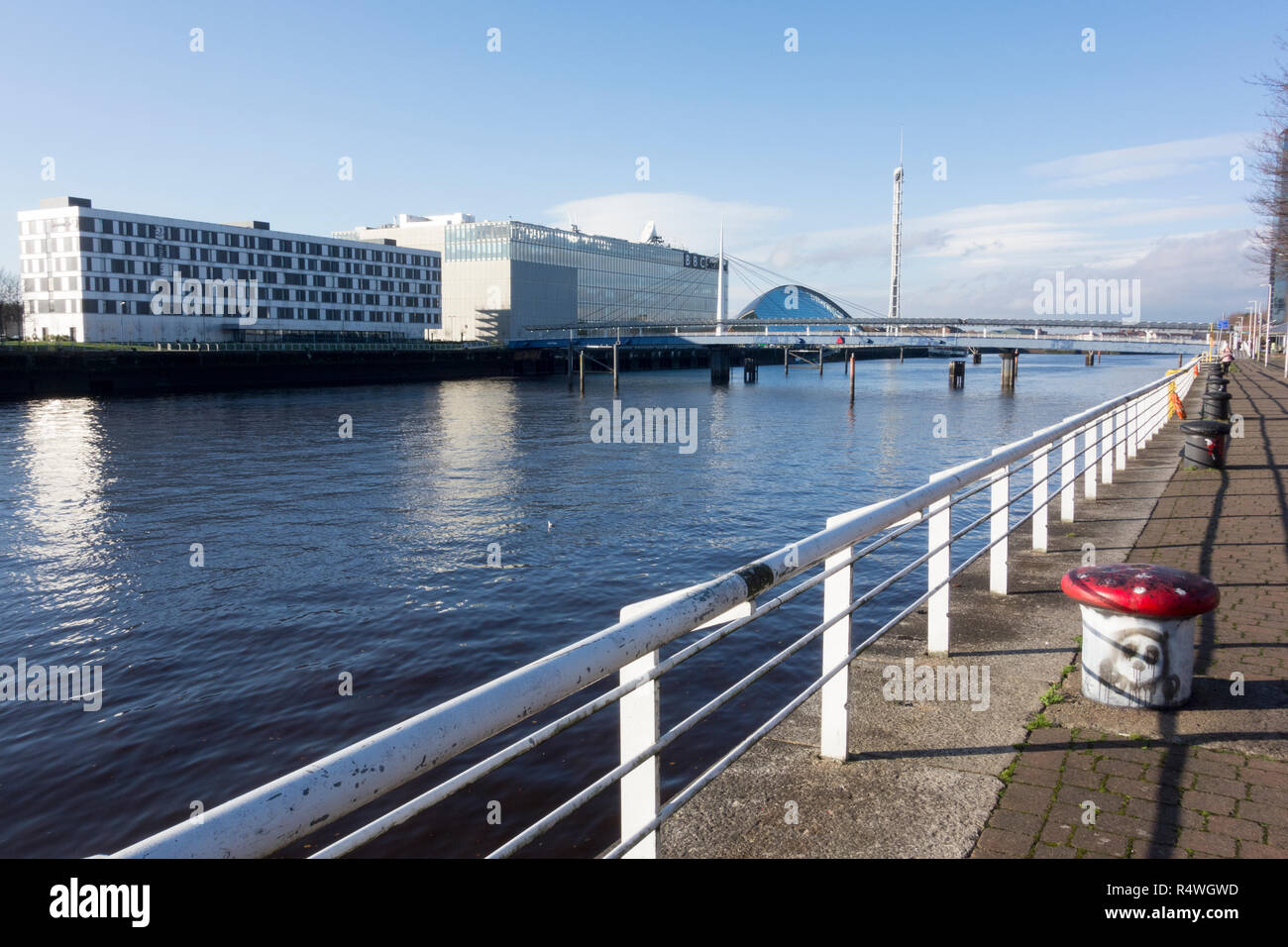 Le bâtiment BBC, Clyde Walkway, Glasgow, Ecosse, Royaume-Uni Banque D'Images