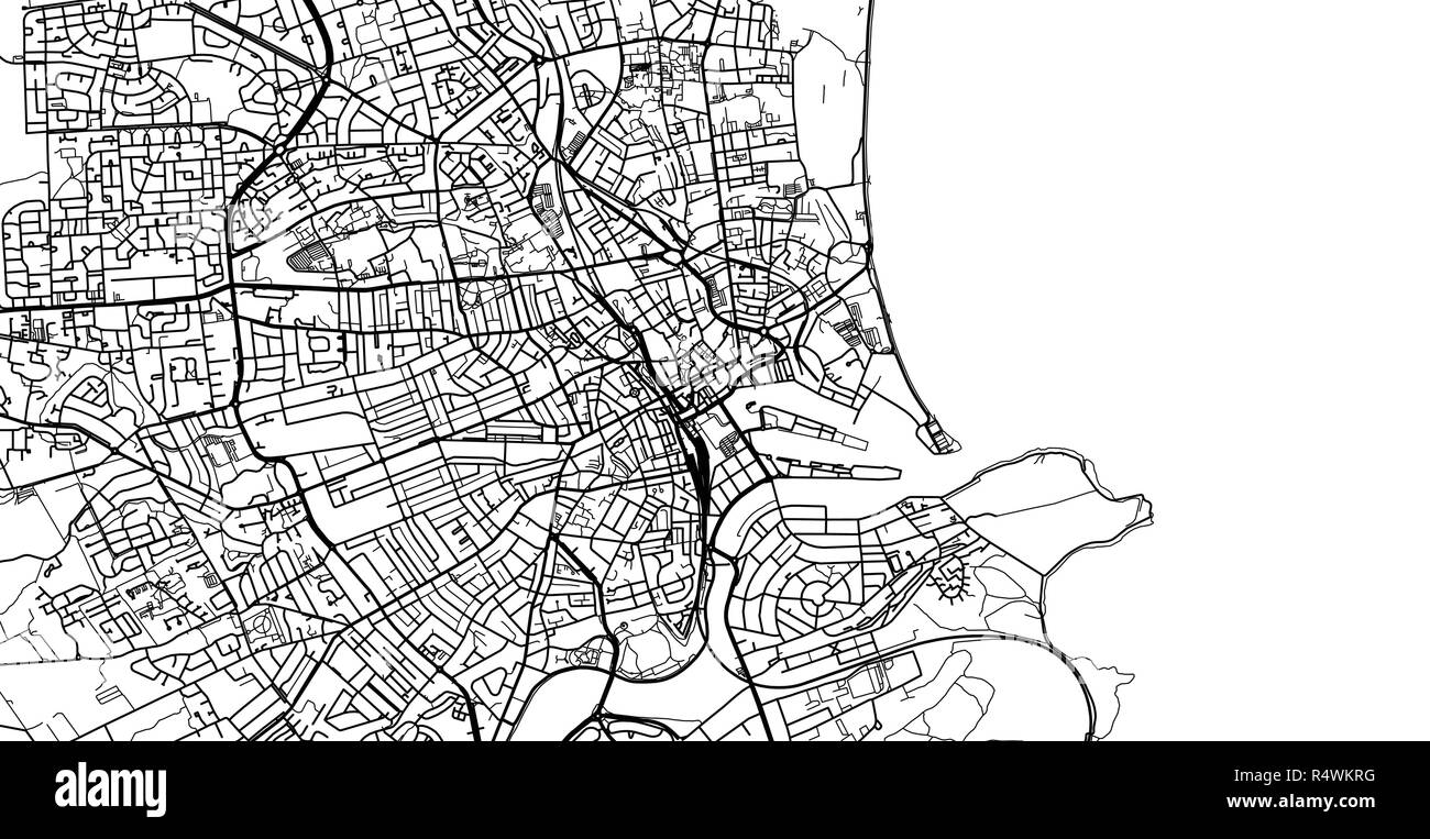 Vecteur urbain plan de la ville d'Aberdeen, Scotland Illustration de Vecteur