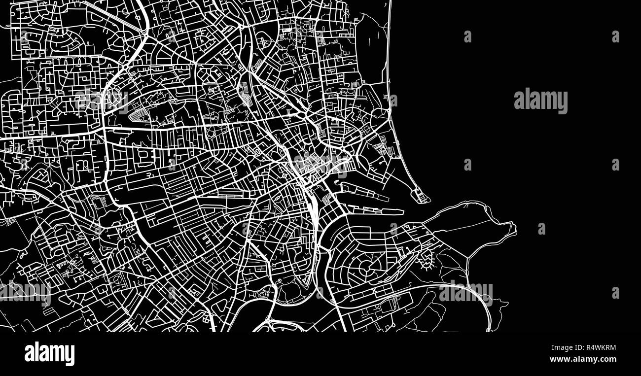 Vecteur urbain plan de la ville d'Aberdeen, Scotland Illustration de Vecteur