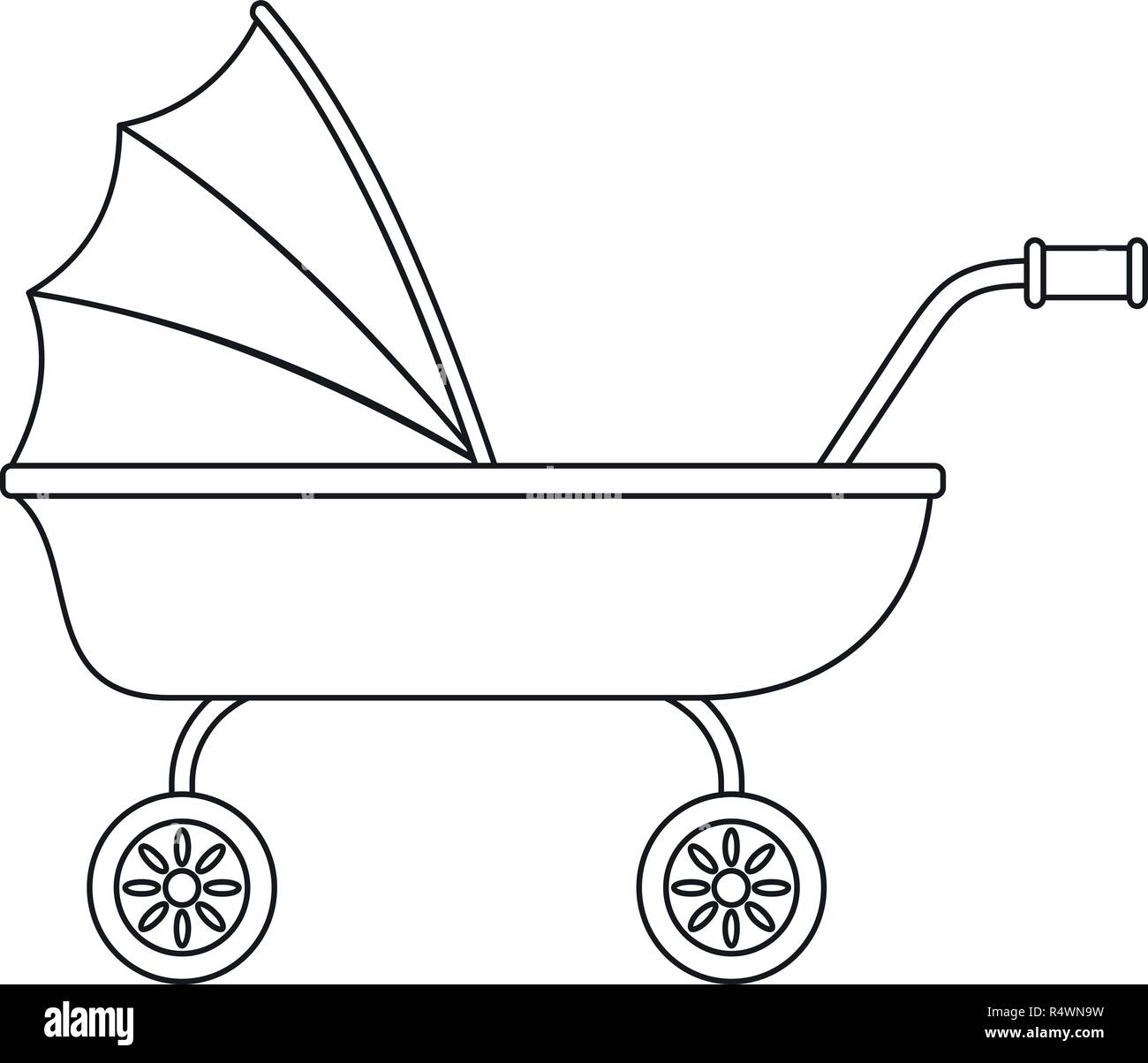 L Icone Chariot De Bebe Chariot Bebe Contour Icone Vecteur Pour La Conception Web Isole Sur Fond Blanc Image Vectorielle Stock Alamy