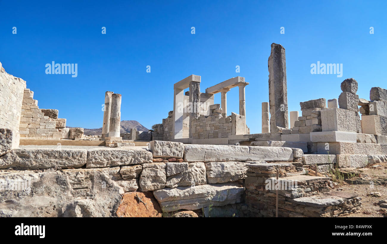 Ruines du temple de Demeter à Naxos Banque D'Images