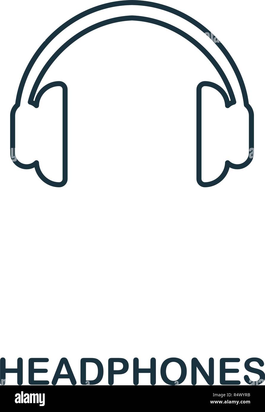 L'icône de création d'écouteurs. Élément simple illustration. Concept de design symbole Écouteurs boutons audio collection. Parfait pour la conception de sites web, applications, logiciel, imprimer. Illustration de Vecteur