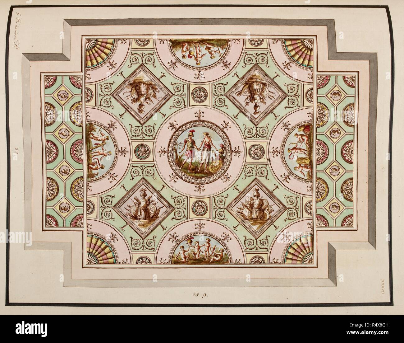 Plafonds Compose Dans Le Style De L Antique Grotesque Une