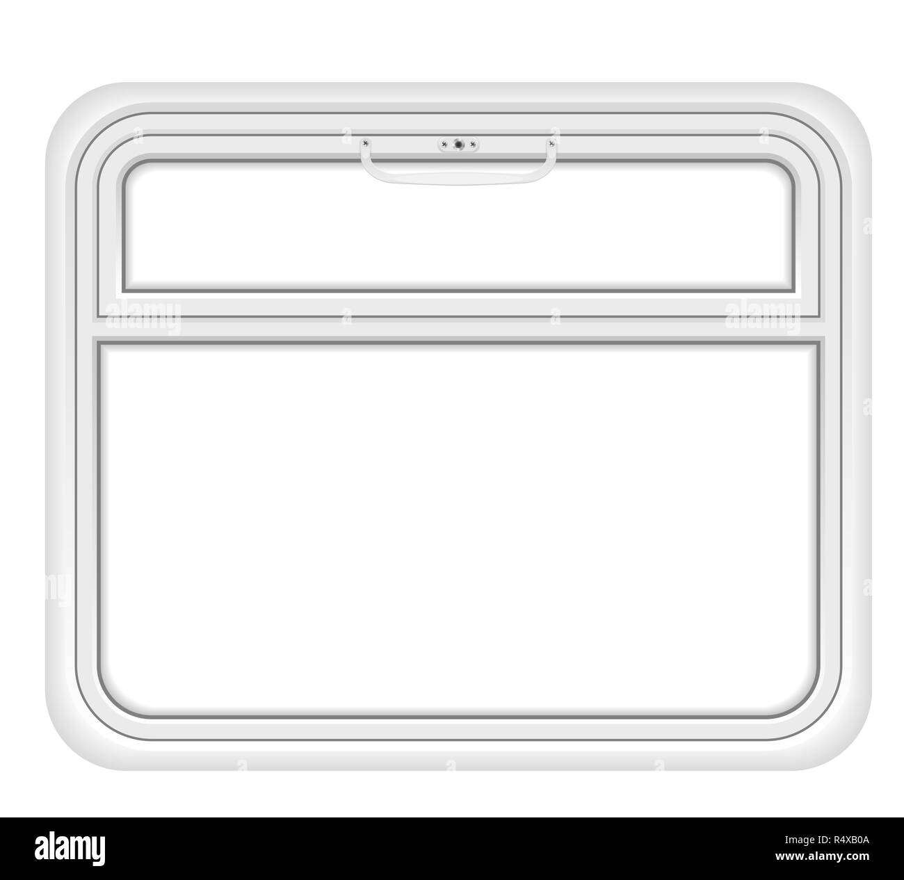 Fenêtre dans le compartiment de train vector illustration isolé sur fond blanc Banque D'Images