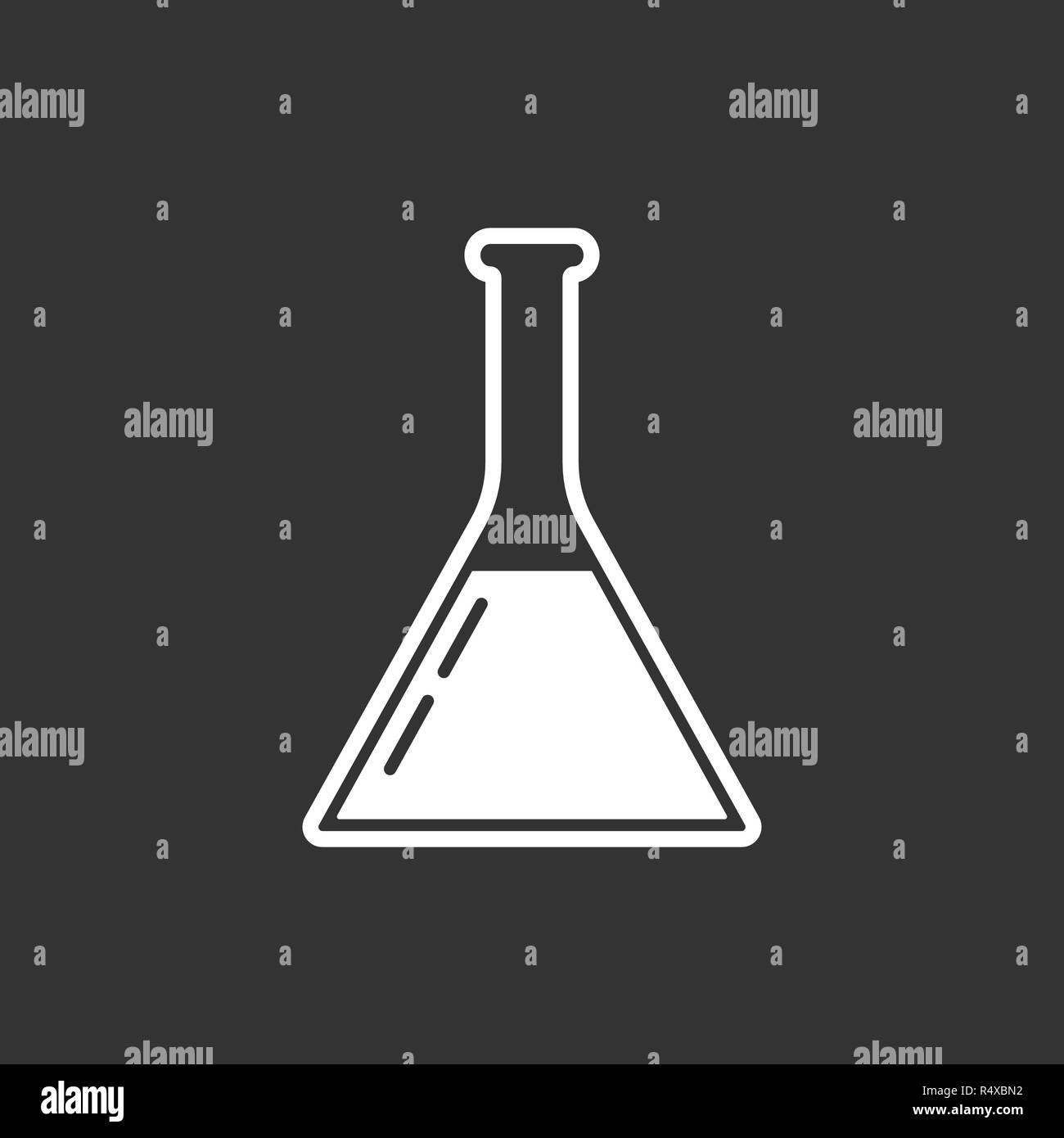 Icône du tube d'essai. Illustration vectorielle, modèle plat. Illustration de Vecteur