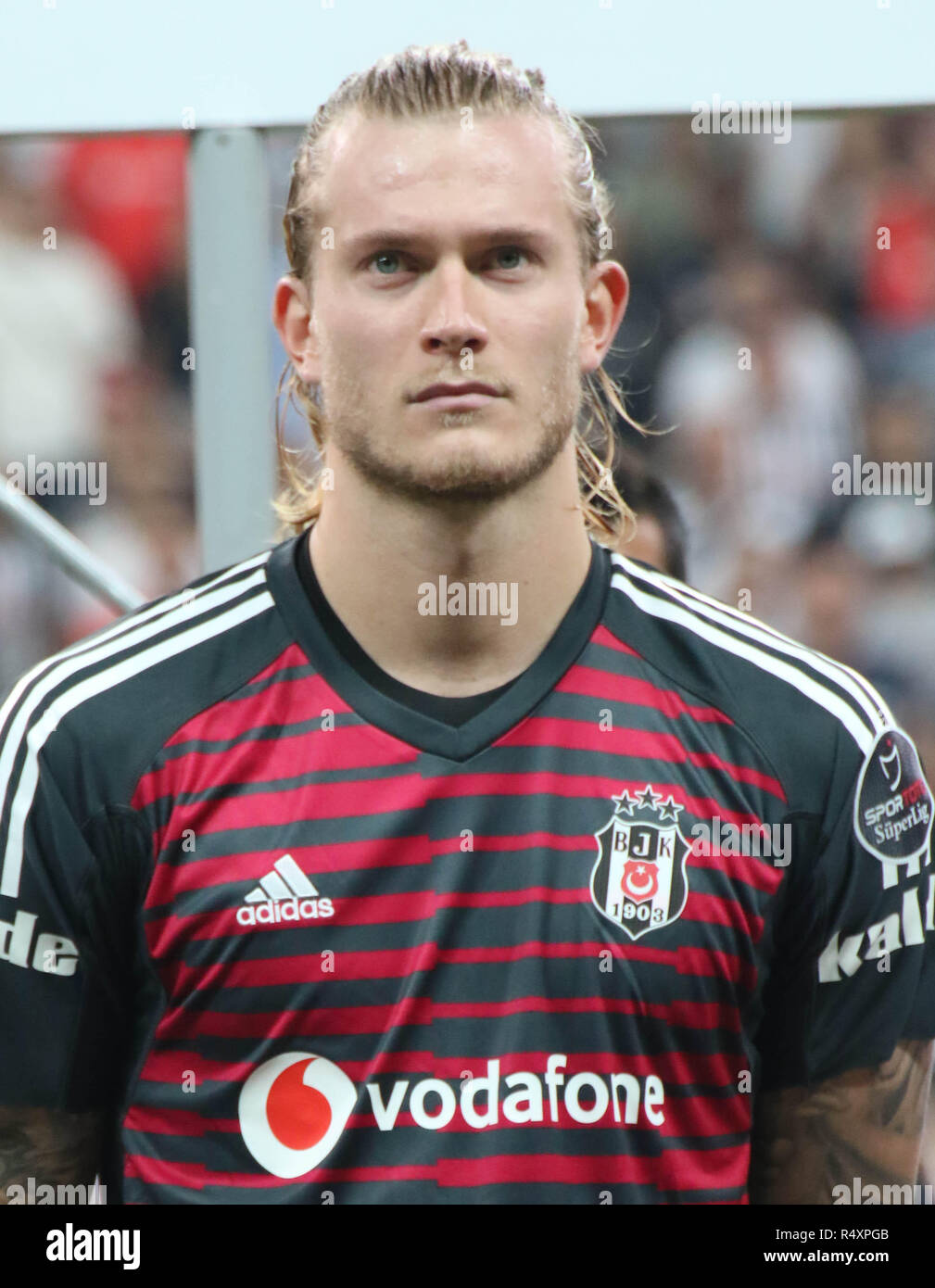 Gardien Loris Karius avait de Besiktas. Banque D'Images