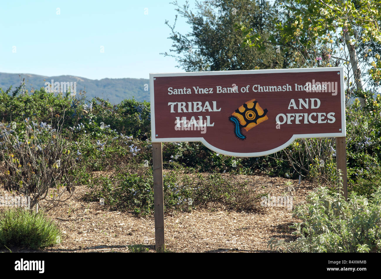 Tribal Chumash, les bureaux de réservation de Santa Ynez, en Californie. Photographie numérique Banque D'Images